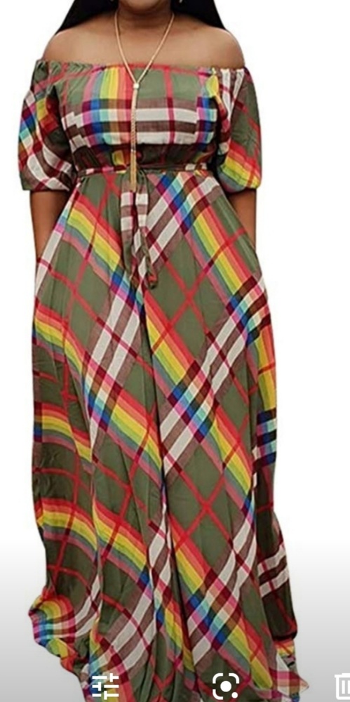 Off the shoulder maxi dress